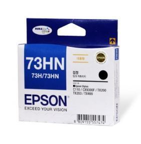 EPSON 73HN/73H (검정/T104170) (정품)   EPSON STYLUS C110, CX3900F, TX200/ TX203/ TX210/ TX213/ TX400/ TX410, STYLUS OFFICE T30/ T1100, TX300F/ TX510FN/ TX600FW