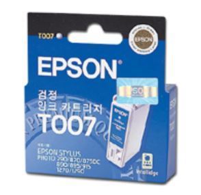 EPSON T007(T007071) 검정 (정품)   EPSON Stylus Photo 780, 785, 790, 795, 870, 870SE, 875DC, 890, 895, 915, 1270, 1290, 1290 Silver