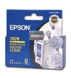 EPSON T028(T028071) 검정 (정품)   EPSON Stylus C60, C61, CX3100, 삼보 Dream Combo M6100