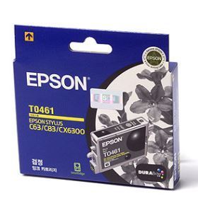 EPSON T0461(T046170) 검정 (정품)   EPSON Stylus C63 C65 C83 CX3500 CX6300 CX6500